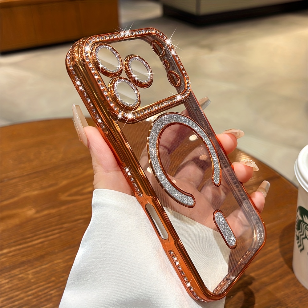 Phone Case - Phone Case: Premium Fashionable Diamond Magnetic Phone Case For Iphone 17 16 15 14 13 Pro Air 16e