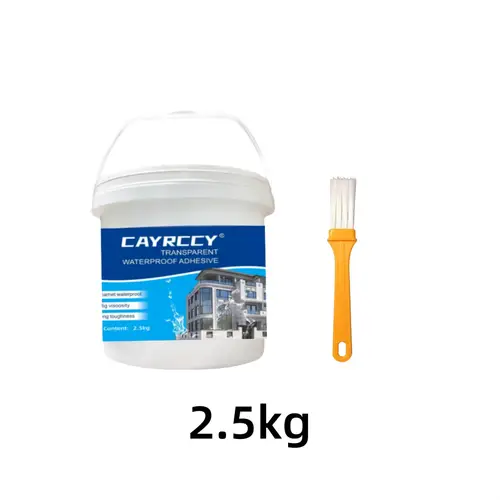 2 5kg transparent waterproof with tool kit suitable for waterproof repair of exterior walls and roofs invisible for household kitchens and bathrooms waterproof and leak repair on concrete wall repair products