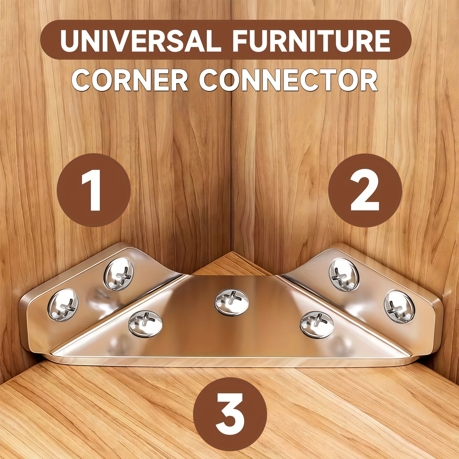 240 Heavy-duty Thickened Stainless Steel Corner Brackets, Sturdy... product image 3