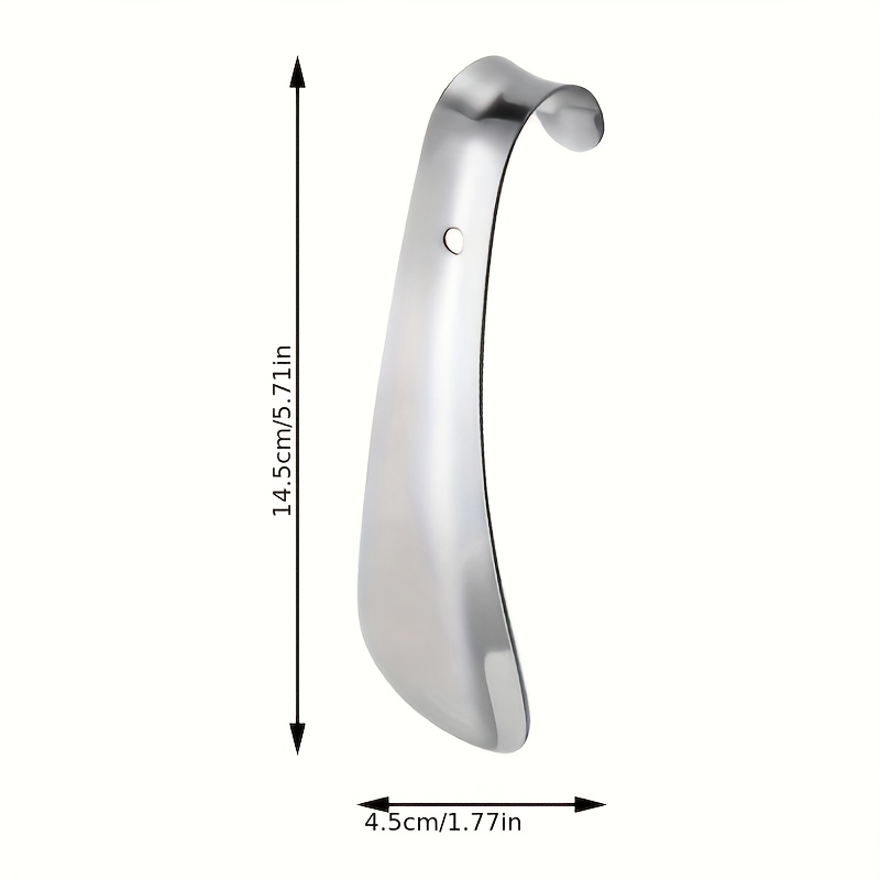 E-shop Langlebiger Schuhlöffel aus Edelstahl, 14,5 cm tragbarer Schuhlöffel, Metall-Schuh-Hilfslöffel, geeignet für Männer Frauen, ideal für Senioren,