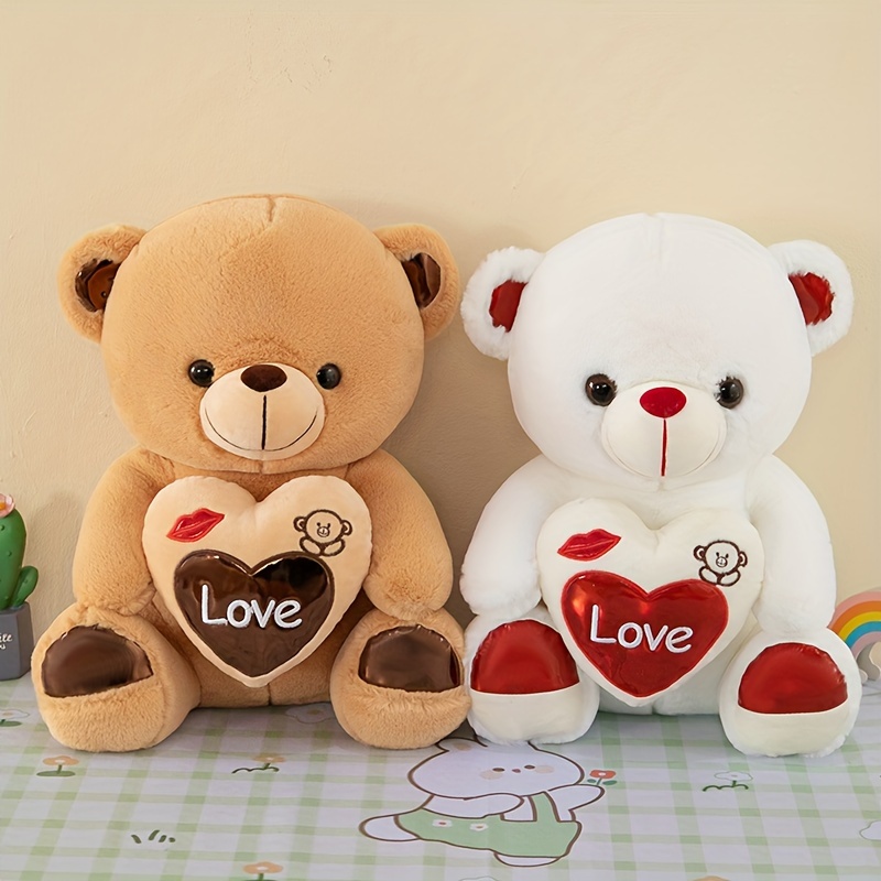 

9.45 Inch Heart Hug (red Eyebrow Model) Teddy Bear Doll Plush Toy Stuffed Animal Cartoon Decoration Birthday Gift Holiday Gift