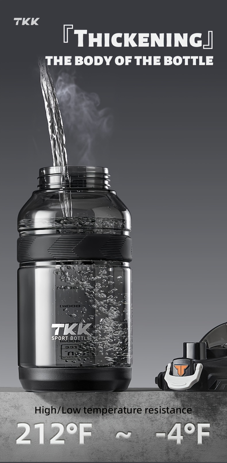 Спортивная Бутылка Для Воды TKK Не Содержащая BPA 1 2 Л/2 Л - Temu Germany