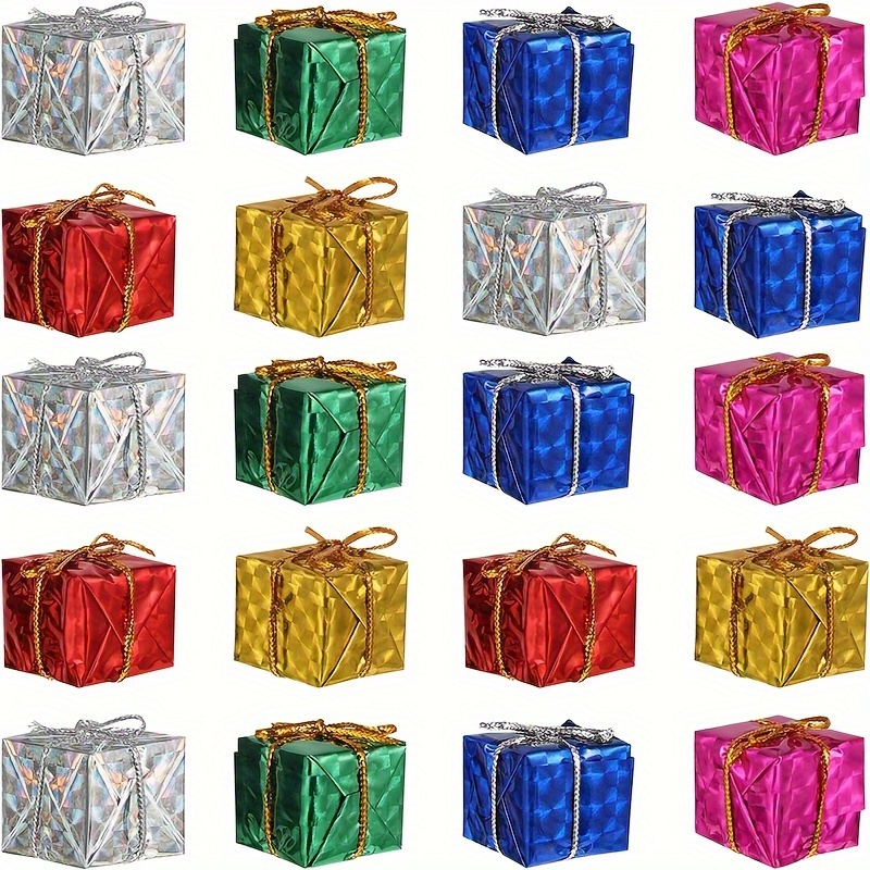 

24 Christmas Tree Gift Boxes Hanging Decorations Party Gifts (random Colors)