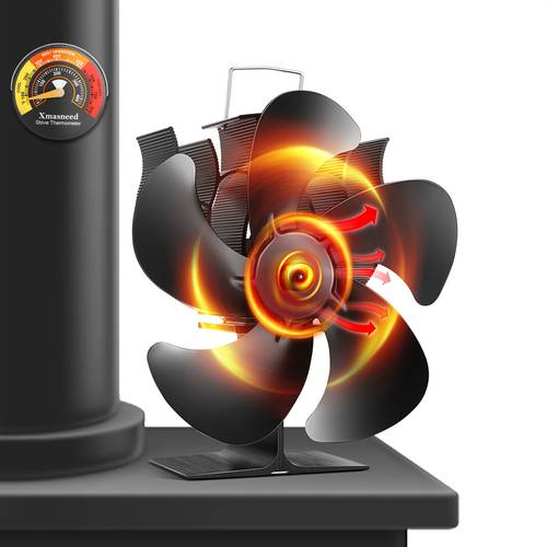 wood stove fan fireplace fan for wood burning stove heat powered fan wood stove additions circulating warm air 5 blade thermometer