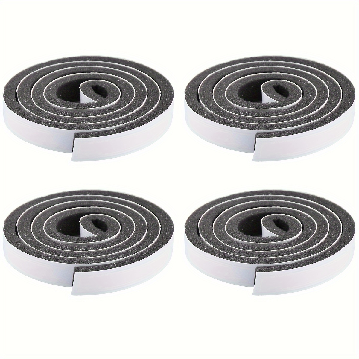 E-shop 4 Rollen Polyurethan-Schaum-Dichtungsstreifen, Schalldichte Schwamm-Tür- und Fensterdichtungsstreifen, Aluminium-Fenster-Windschutzstreifen,
