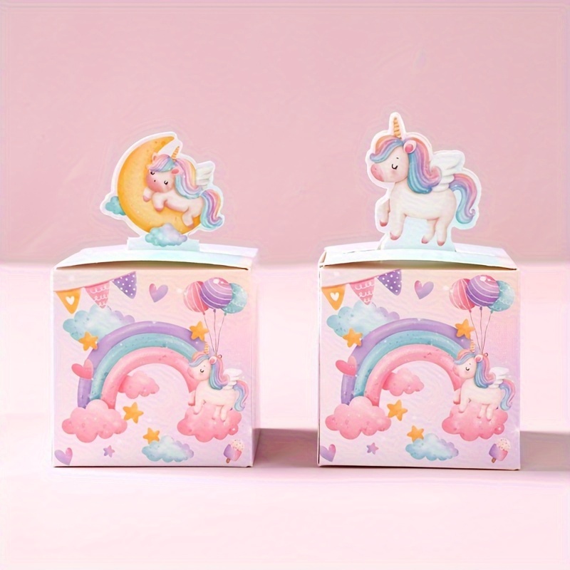 

24 Pack Unicorn Party Favor Boxes - Paper Treat Boxes With Rainbow And Unicorn Designs For Birthdays, Baby Showers, And Seasonal Celebrations - Easy , No Electricity Needed