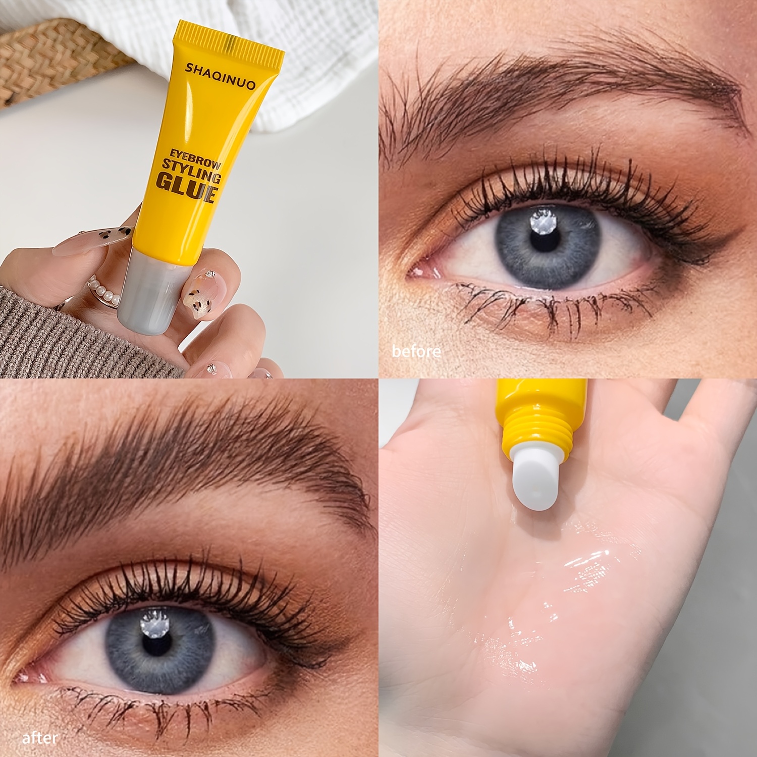 Image of 1pc Eyebrow Styling Gel, 3d Shaping Soap, Defines Hair, Long-lasting Hold, Waterproof And Sweatproof, Wild Brow Makeup Gel, Christmas Valentine's Day New Year's Eve Gift