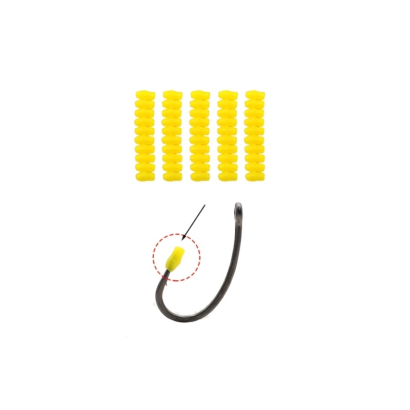 TEMU 50pcs European Carp Fishing Additions Protection Covers, A Small Accessory For Protecting Hooks And Enhancing Safety In European Bank Fishing,