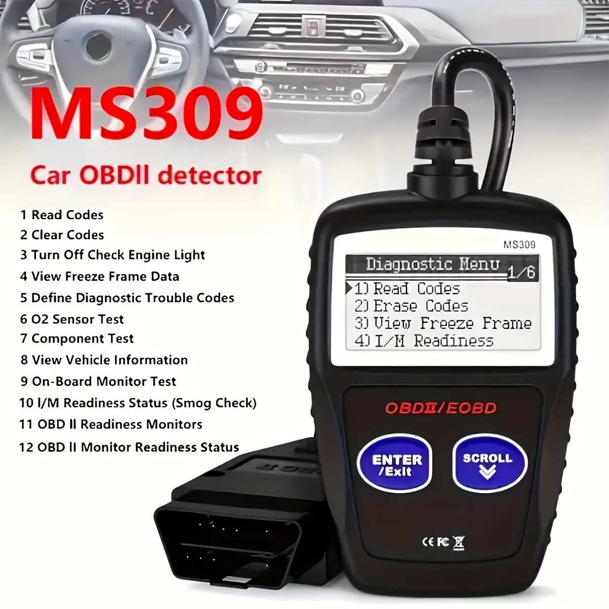 cars diagnostic tool the upgraded version of ms309 obd2 obdii eobd fault code reader scanner tool