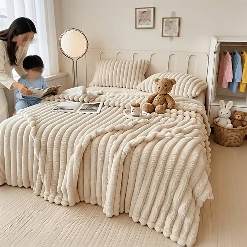 imitation rabbit fur blanket ultra soft safety suitable for children multi color for bedcouch travel camping home bedroom decor room best gifts for valentines day