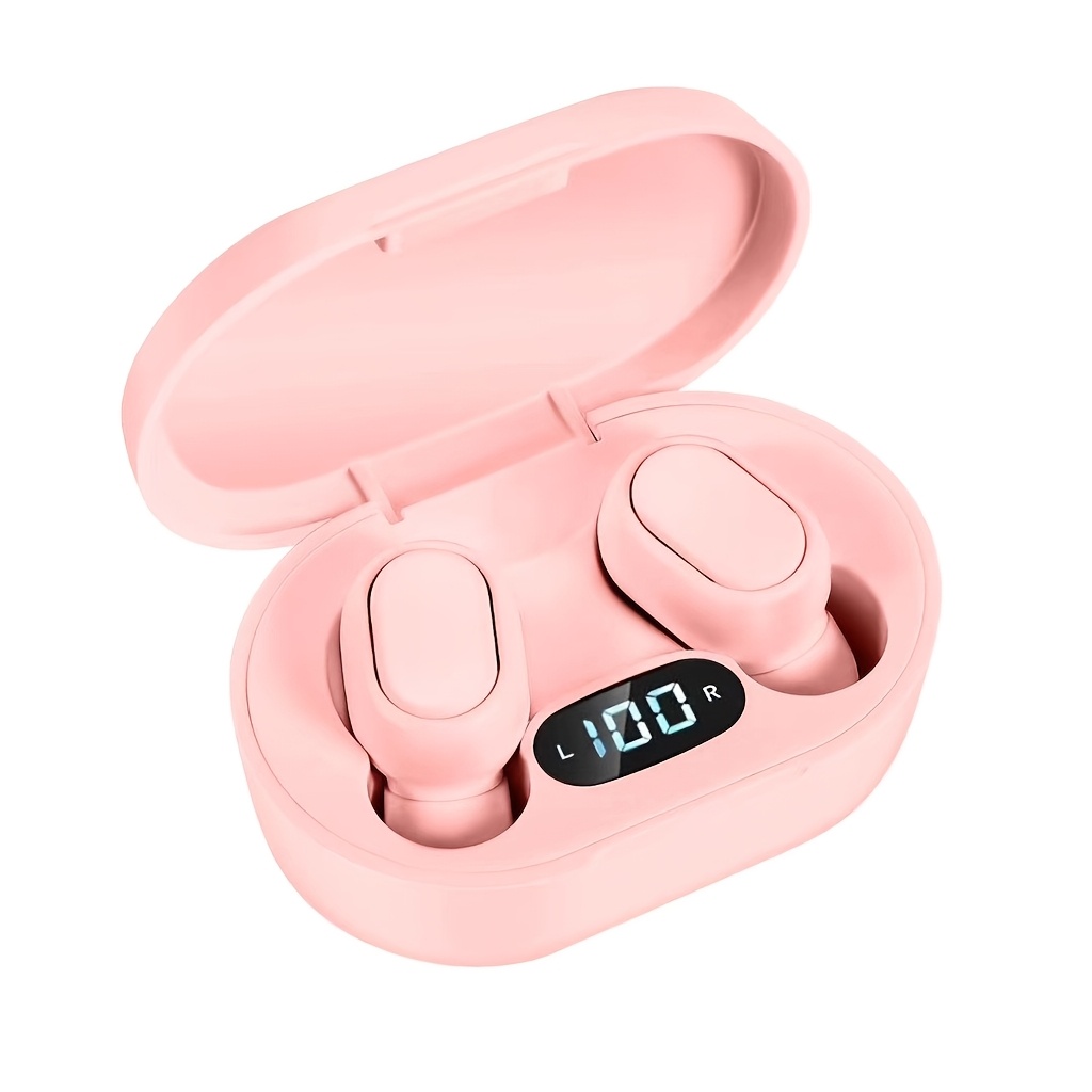 TEMU Wireless Earbuds With Display, Compact In-ear Headphones With Charging Case, Lightweight Pocket-size Earphones For Music, Calls, Travel, Work &