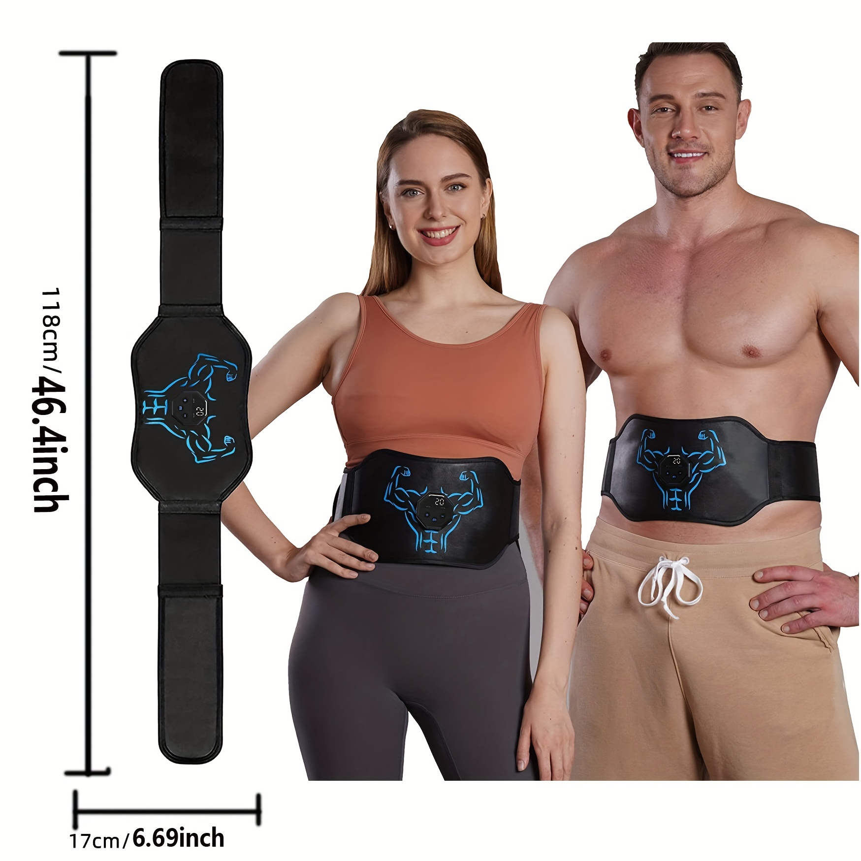 1pc electric abdominal muscles stimulator usb charging portable abdominal muscle trainer for muscle shaping and exercise details 5