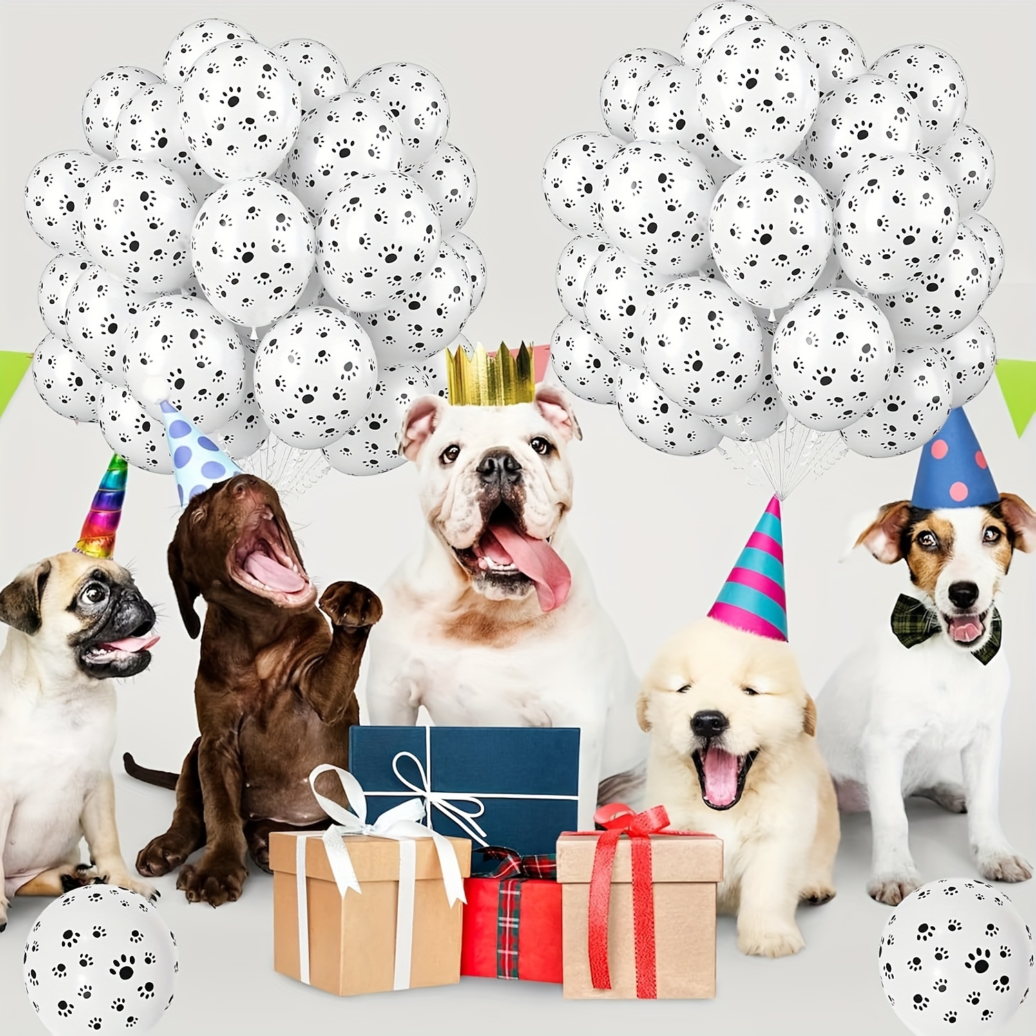 Paw Print Latex Balloons - Party Decor - 12 Pieces
