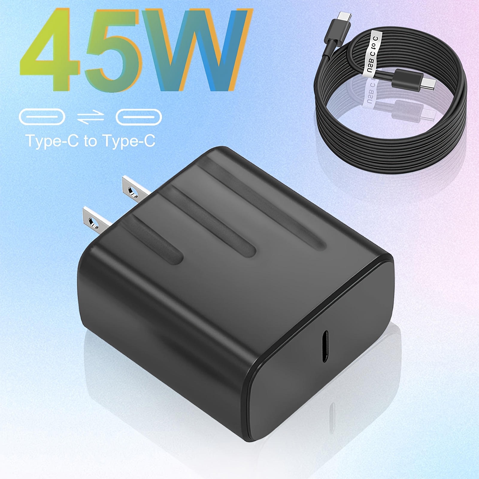 TEMU Compatible With All Devices Super Fast Usb - C Charger, 4ft Type C Cable, Ultra Fast Charging With Ease