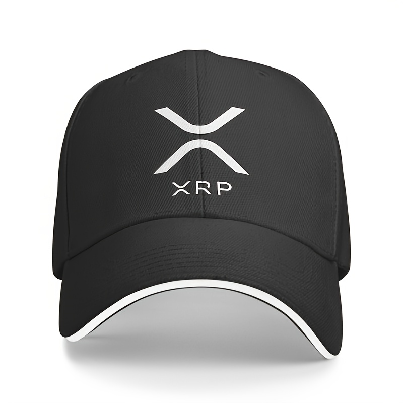 

Ripple Xrp Logo Men's Casual Baseball Cap - Lightweight, Polyester, Non-stretch Fabric With Letter Design