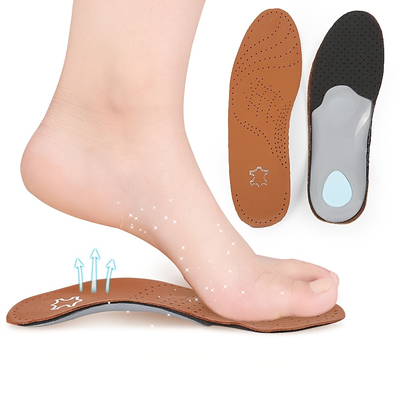 leather arch support insoles high arches breathable Temu Ireland
