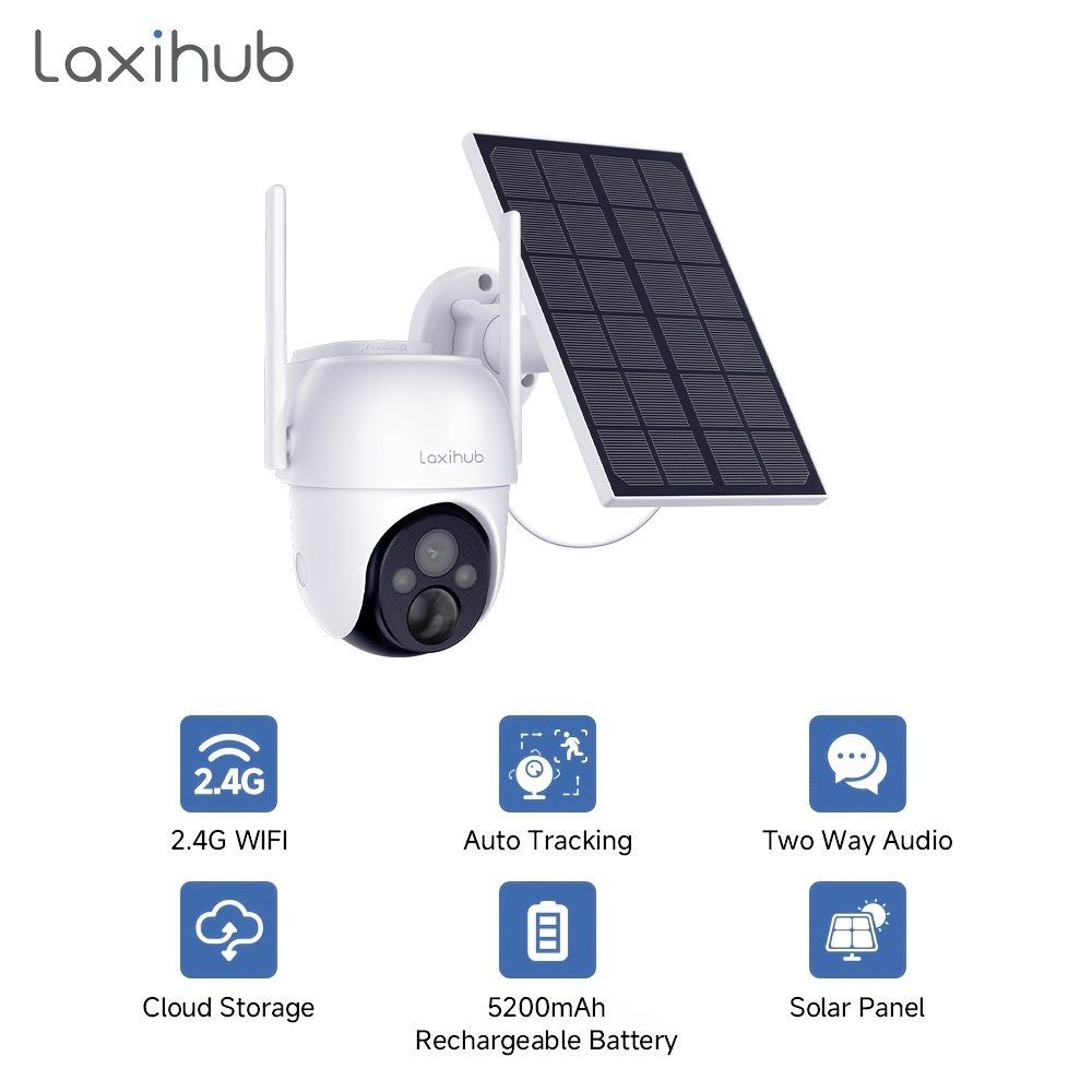 TEMU Laxihub 1296p Safety Camera Designed For Monitoring Pets, Featuring An App With Starlight Night Vision, Communication, Sd Card Storage Options,
