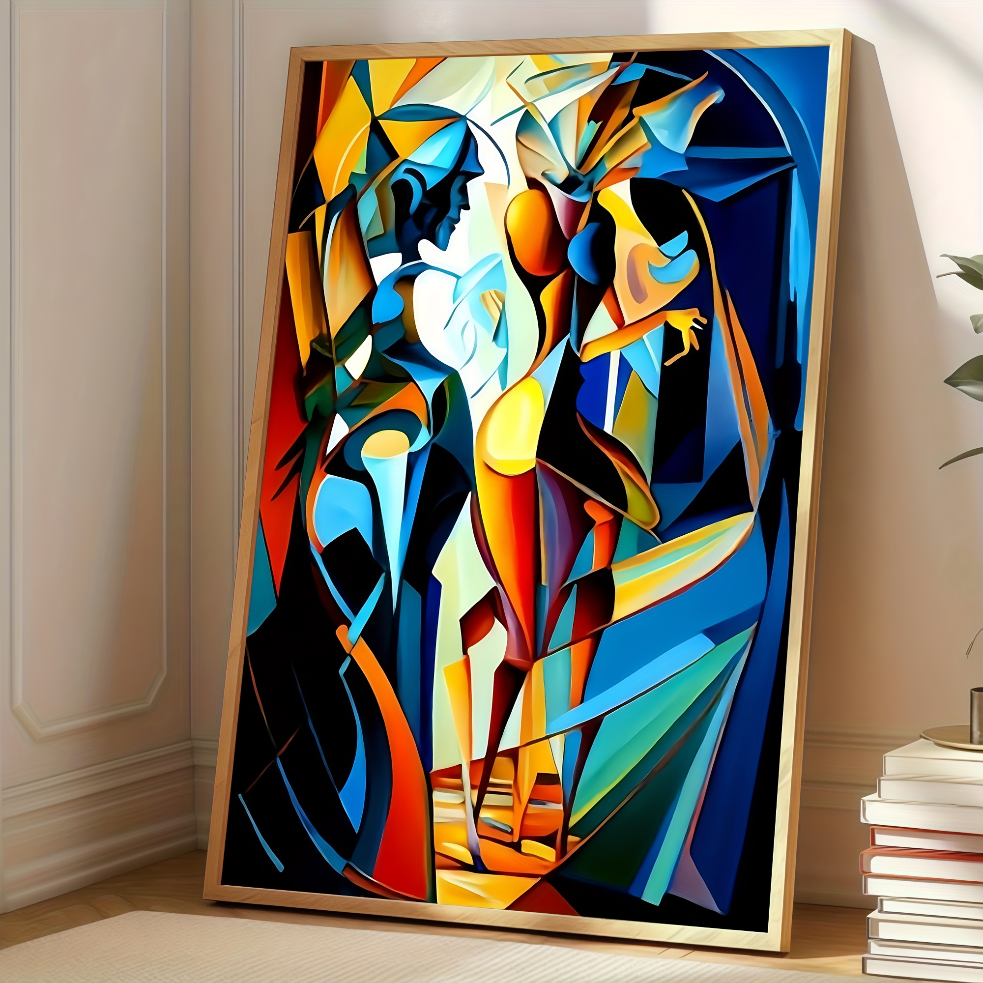 1   abstraktes porträt leinwanddruck poster, moderne wandkunst dekorationsgemälde,   für zuhause, schlafzimmer, wohnzimmer, büro, hausdekoration, schlafzimmereinrichtung, wandschmuck