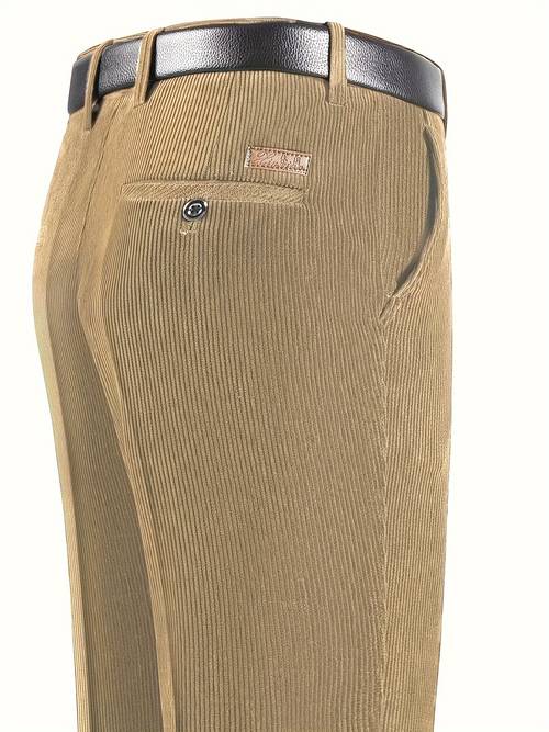 mens corduroy dress pants light business casual elastic waistband with button closure solid color regular fit for office wear durable fabric