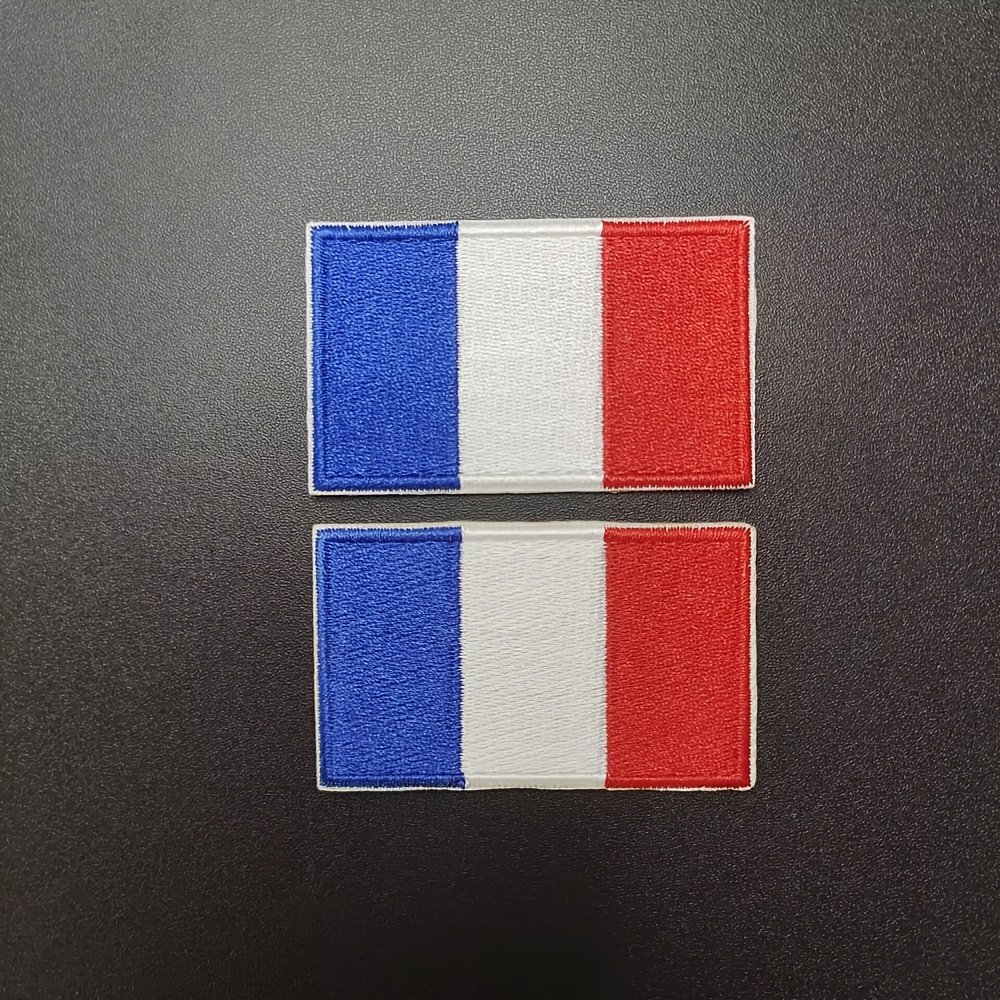 TEMU 2pcs Broderie Ordinateur Patch Mode Tissu Broderie de Collage Patch Drapeau National Scellé Peut Être Utilisé pour Repasser Bagages Et Ajouts