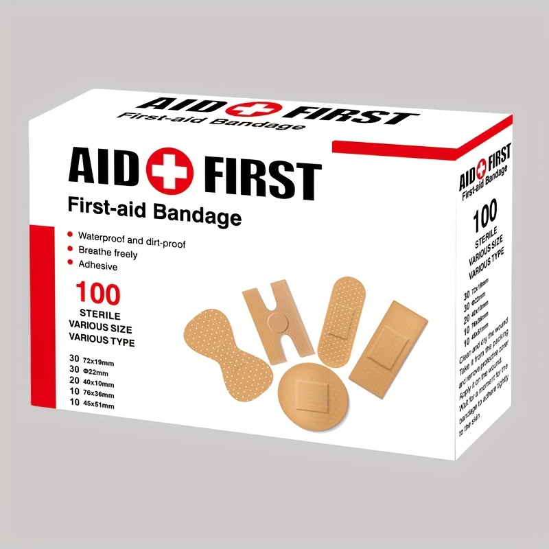 100pcs of self   bandages breathable and dressings suitable for   shapes emergency wound care