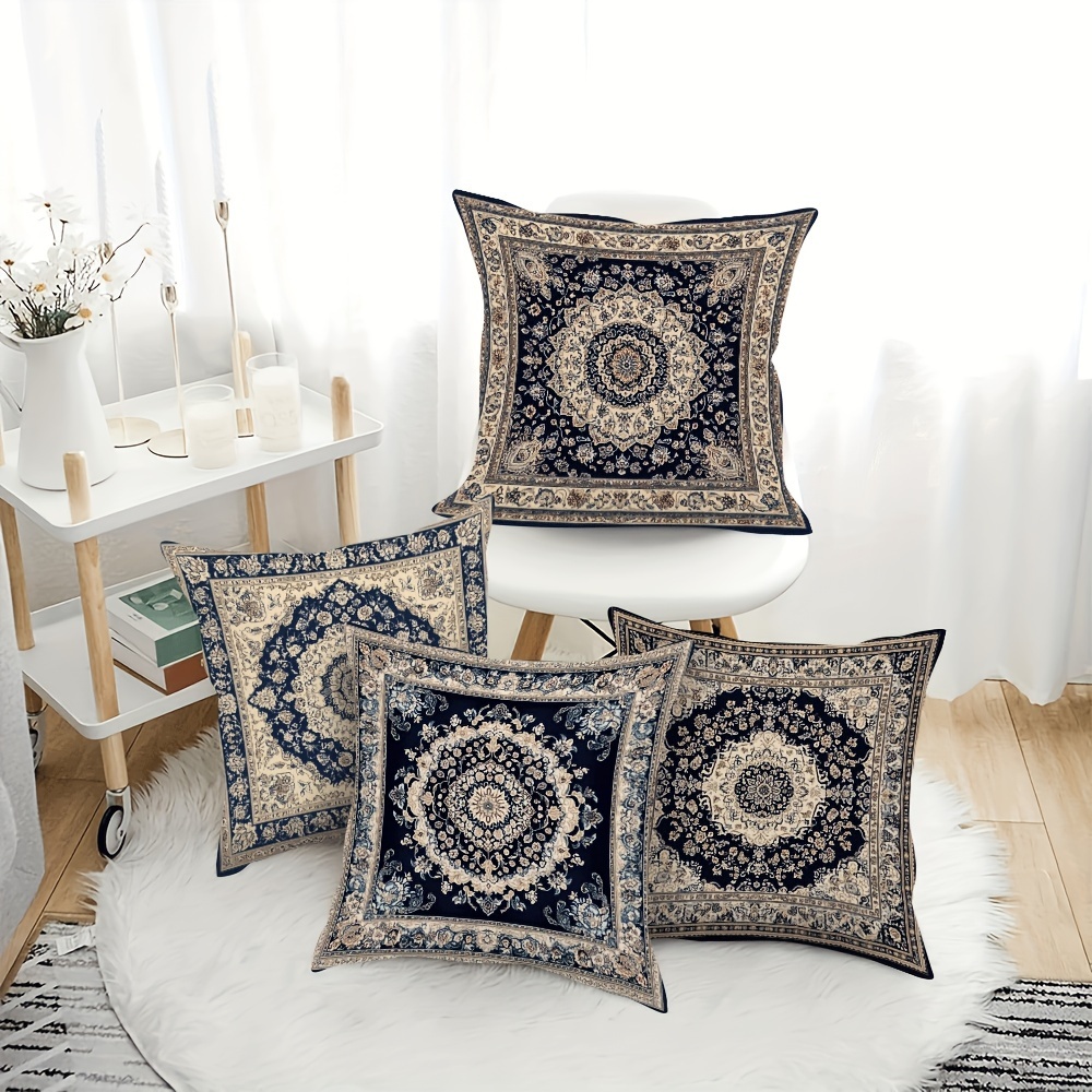 Flauschiger Kissenbezug 2er Set 45x45 Cm - Plüsch-Weich In Beige Für Sofa & Bett