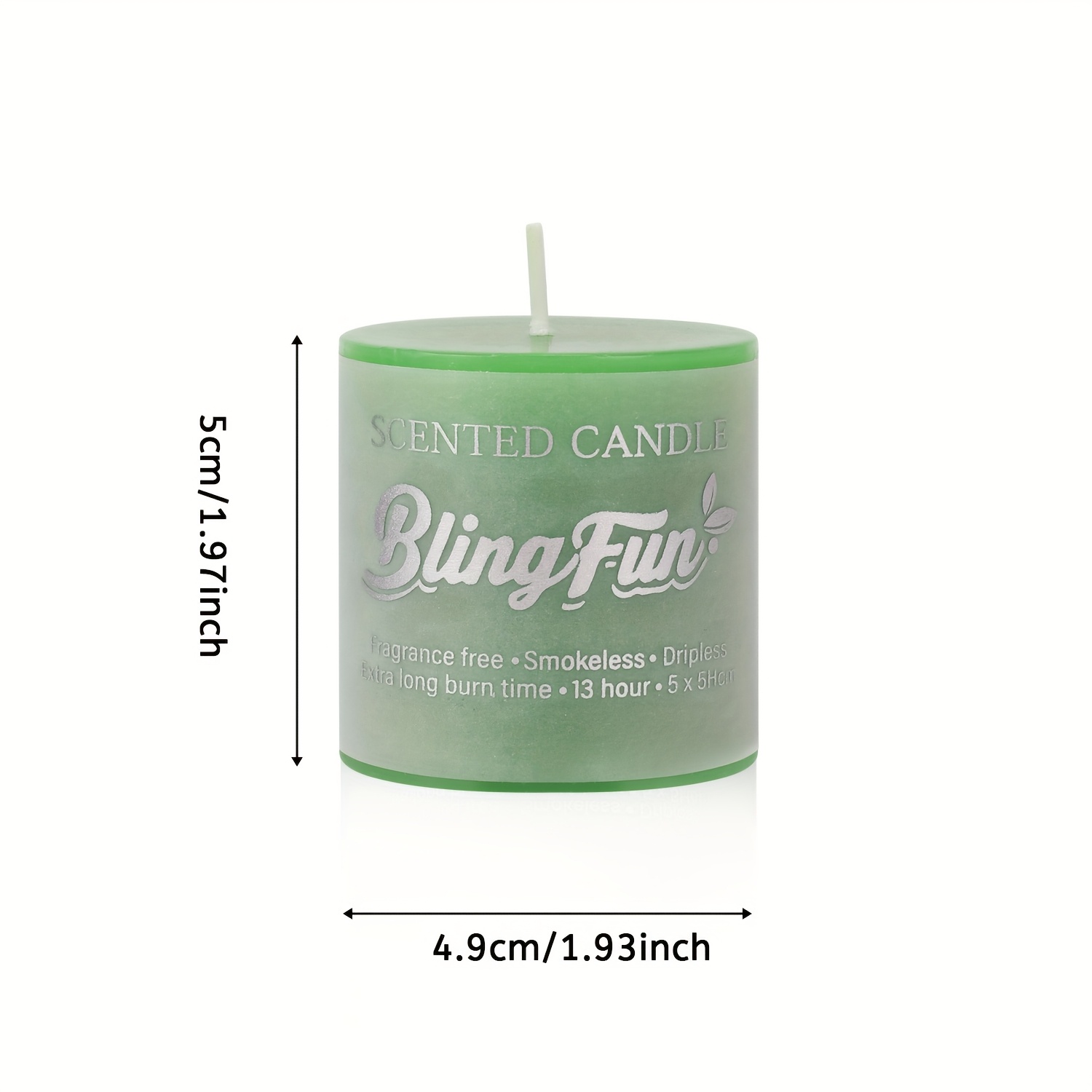 BlingFun 4-delige Bloemengeur Kaarsen Cadeauset