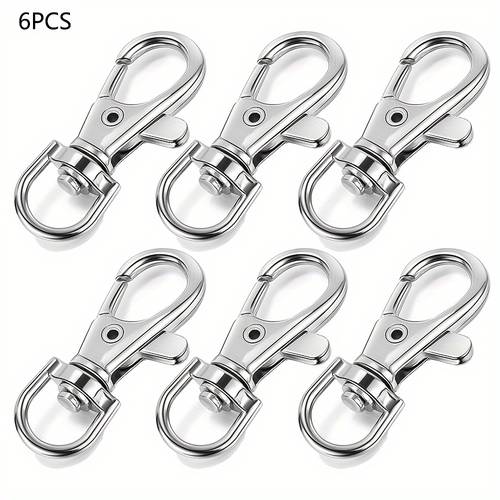6/10/18 stuks one-piece karabijnhaak draaisluiting karabijnhaak sleutelhanger haak clip roterende snap haak karabijnhaak sluiting kleine metalen draaisleutelhanger clip haak sleutelhanger hardware geschikt voor sleutelhanger maken ambachten lanyard maken huisdier halsband ( )