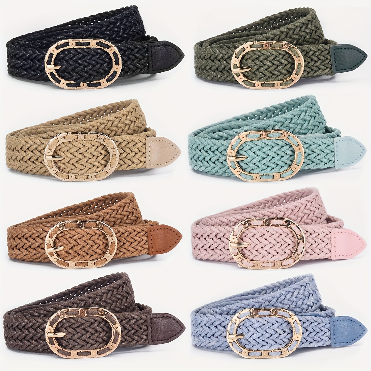 1pc pp straw elastic waistband fashion bohemian style round needle   womens waist seal versatile skirt