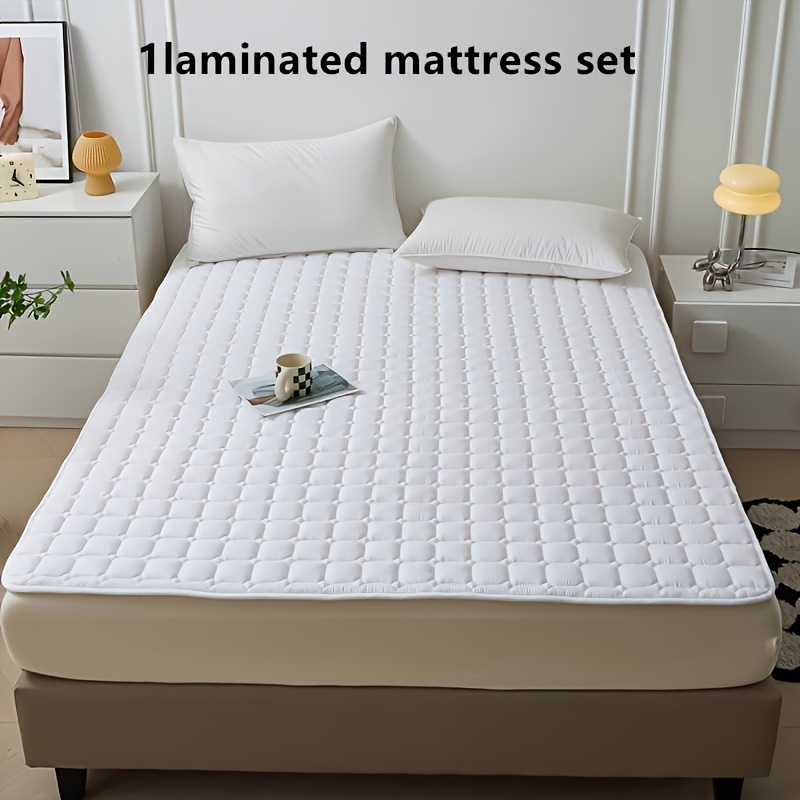 

1pc Waterproof Mattress Protector - Soft, Non-slip, Dustproof & Urine-proof Bed Pad For Twin/queen Size Beds - Machine Washable Polyester Cover