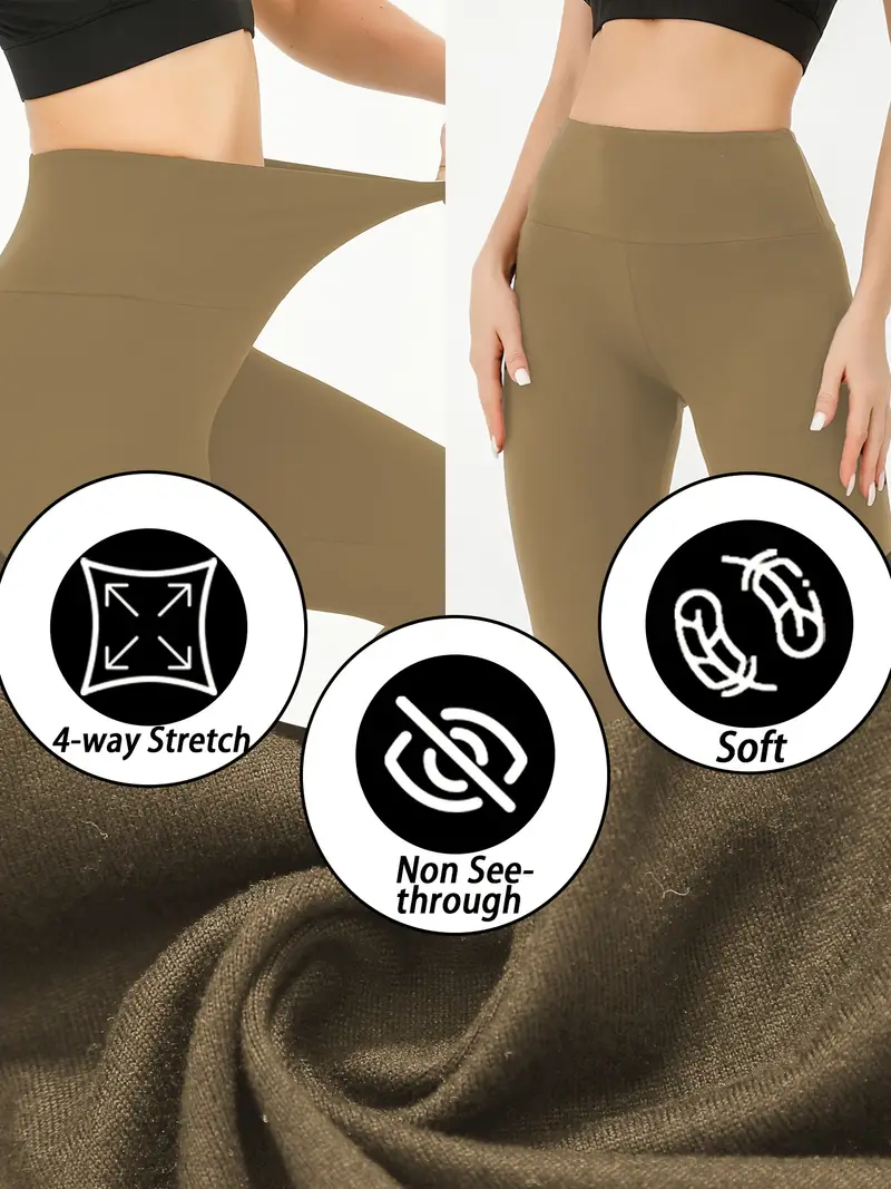 Non See-Through and 4 Way Stretch Fabric Workout Running Leggings