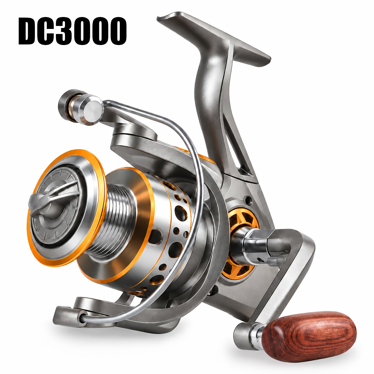 TEMU Metal Spinning Reel - 5:2:1 Gear Ratio, Max Drag 10kg - Durable And Freshwater And Saltwater Fishing Gear