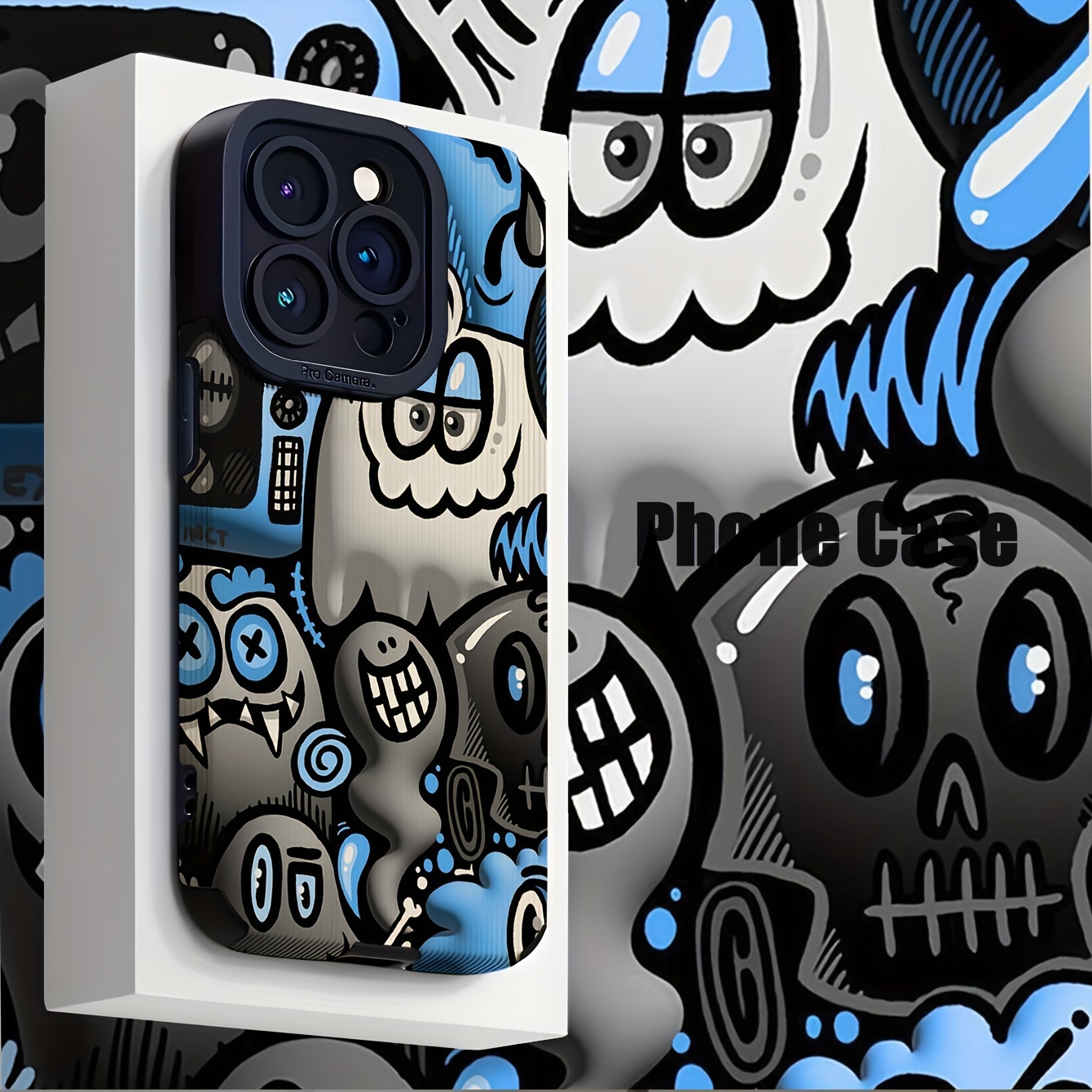 

Blue Funny Demon Phone Case For Iphone Models 7/8/x/xs To 15 Pro Max - Dirt-resistant, Anti-fall,