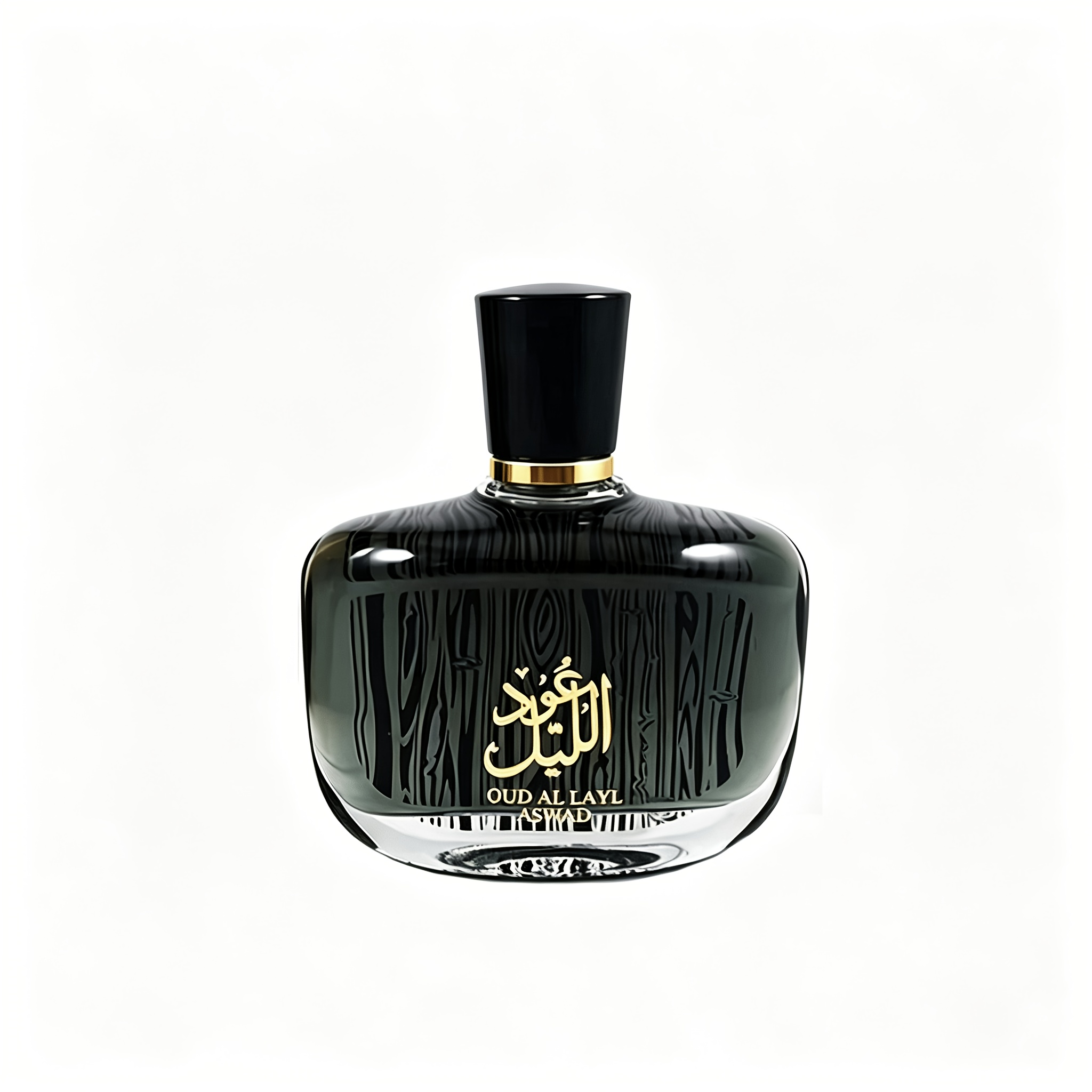 Image of Oud Al Men's Middle Eastern Eau De Toilette, Black Wood-textured Carved Glass Bottle, Citrus Fruity Scent, Fragrance For Holiday Gifting & Daily Personal Use