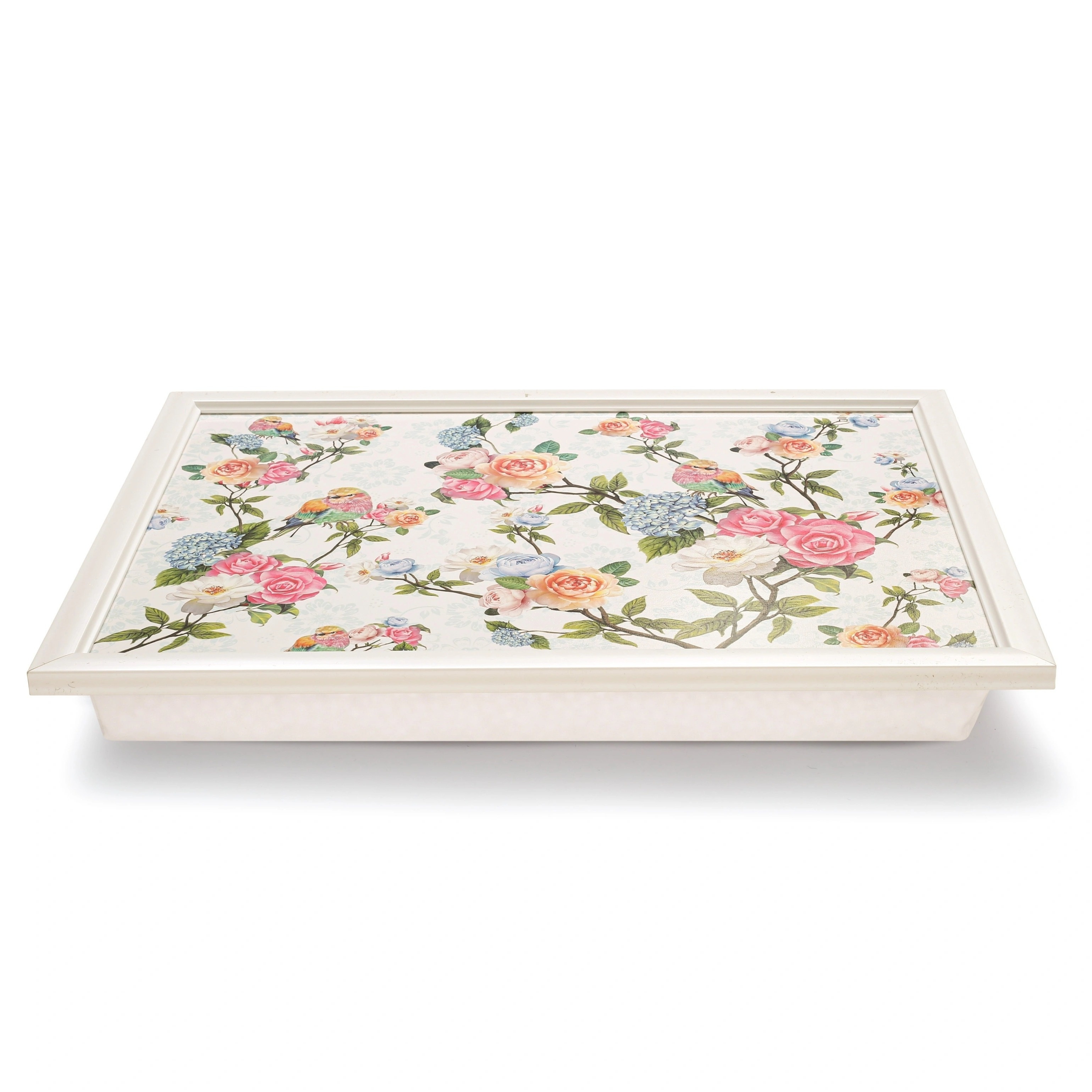 1 stück schoßtabletts mit kissen, laptoptabletts im bauernhausblumenstil mit sitzsack, kissen-tabletts zum essen mit kissen-sitzsack, schoßtablett-essens-tabletts für laptop, büromaterial, utensilien für die rückkehr zur schule