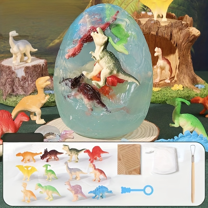 Dinosaur Fossil Digging Kit For Kids, Dinosaur Eggs Excavation Dig Kit With 12 Dino Figures, Dinosaur Toys For Kids 5-7 8-12, Science Experiments Kits Birthday Christmas Easter Gift For Boys & Girls