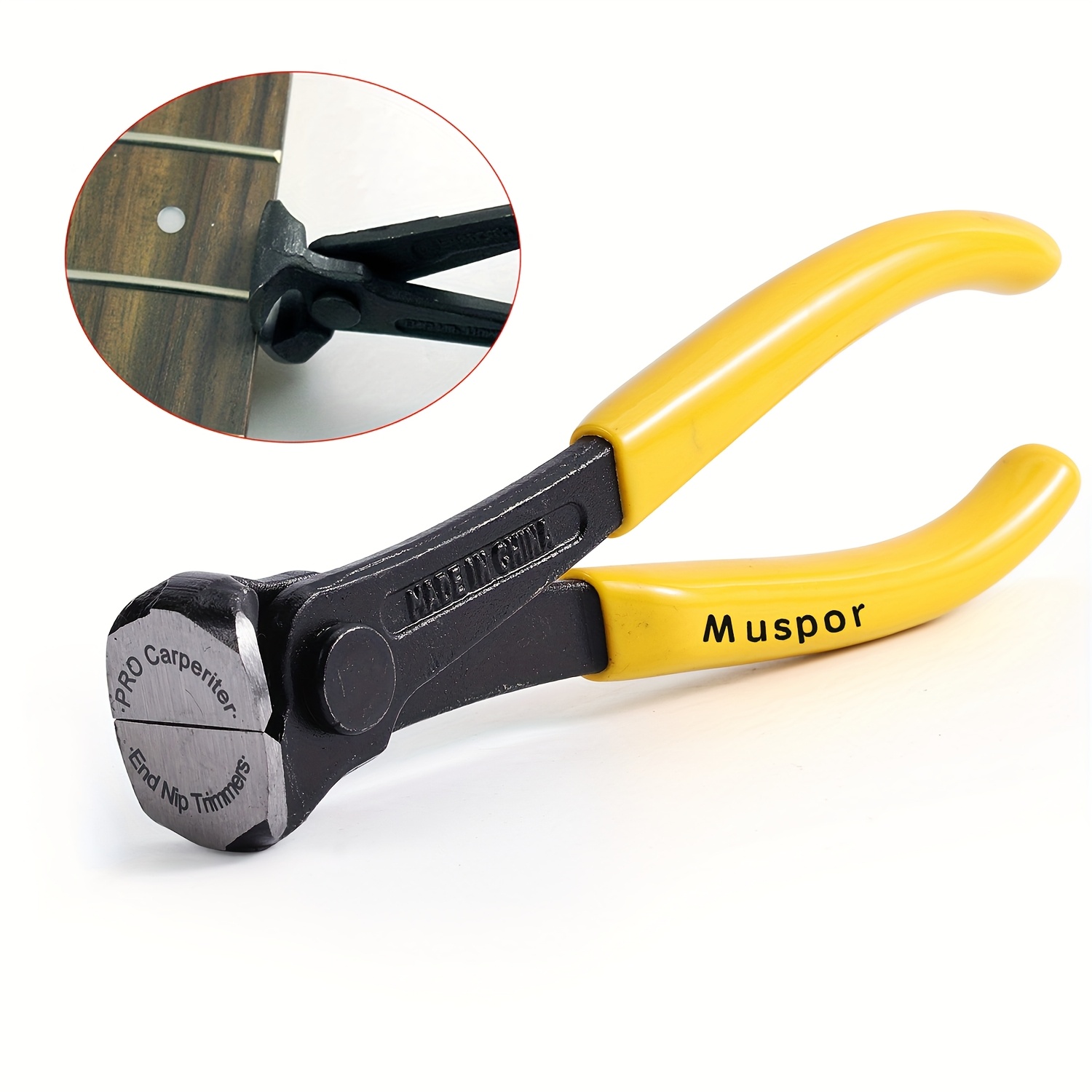 TEMU Ciseaux pour guitare 6 pouces et pinces de coupe, ciseaux de coupe pour instruments de musique, pneus, ciseaux de coupe, outil de fabrication de