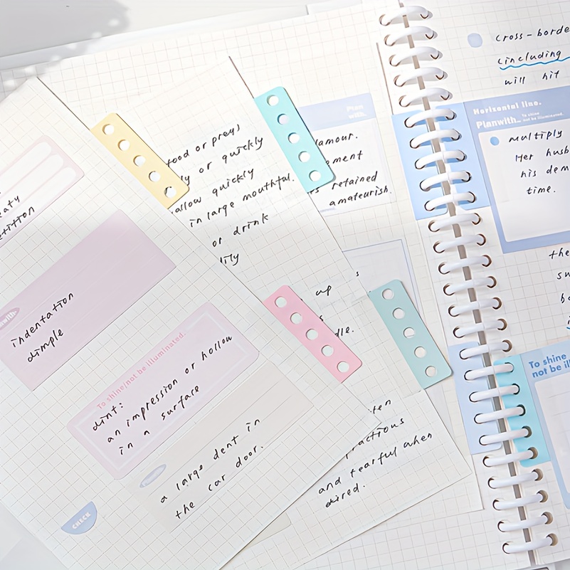 2pcs expandable plastic binder pockets multi color sleeves for tickets and photos 6 hole a5 planner refill no punch needed Product details 2
