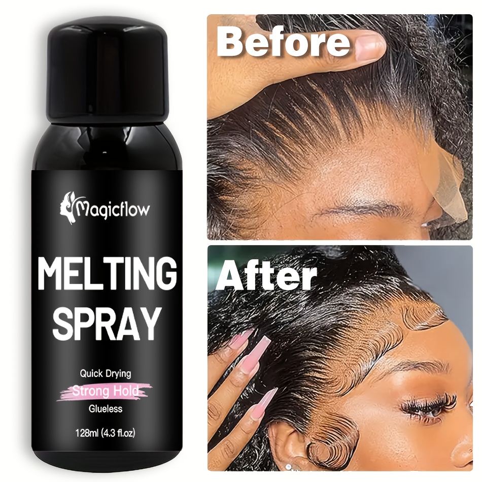 128ml/4.3fl. Setting Spray – Strong Adhesive Free Wig Bonding Spray | Quick-dry Hair Adhesive | Natural Shaping, Long-lasting Wig Spray