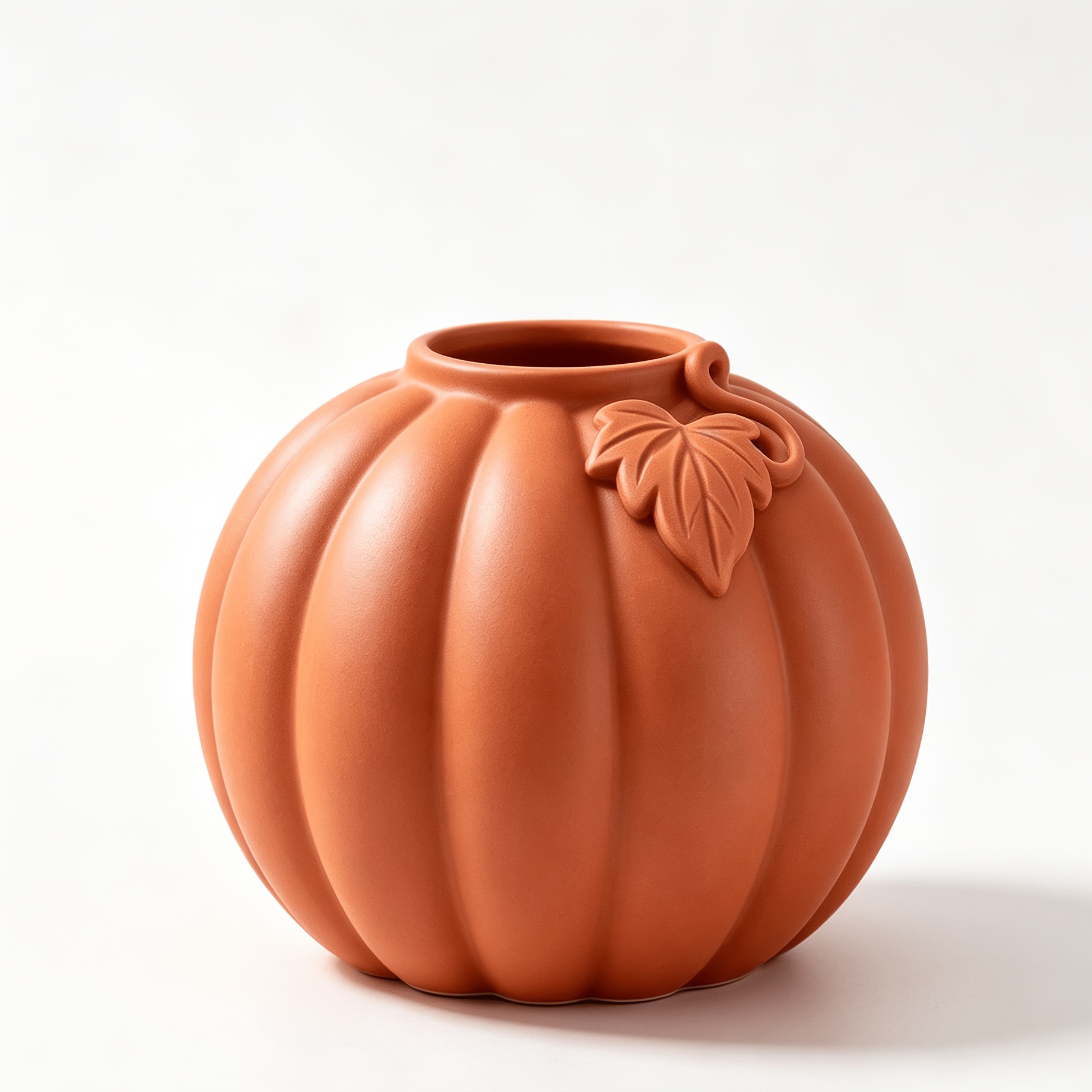 TEMU 1pc Pumpkin Shaped Vase Ornament, Decorative Flower Vase For Dried Floral Arrangement, Festive Tabletop Shelf Display Ornament, Seasonal Home