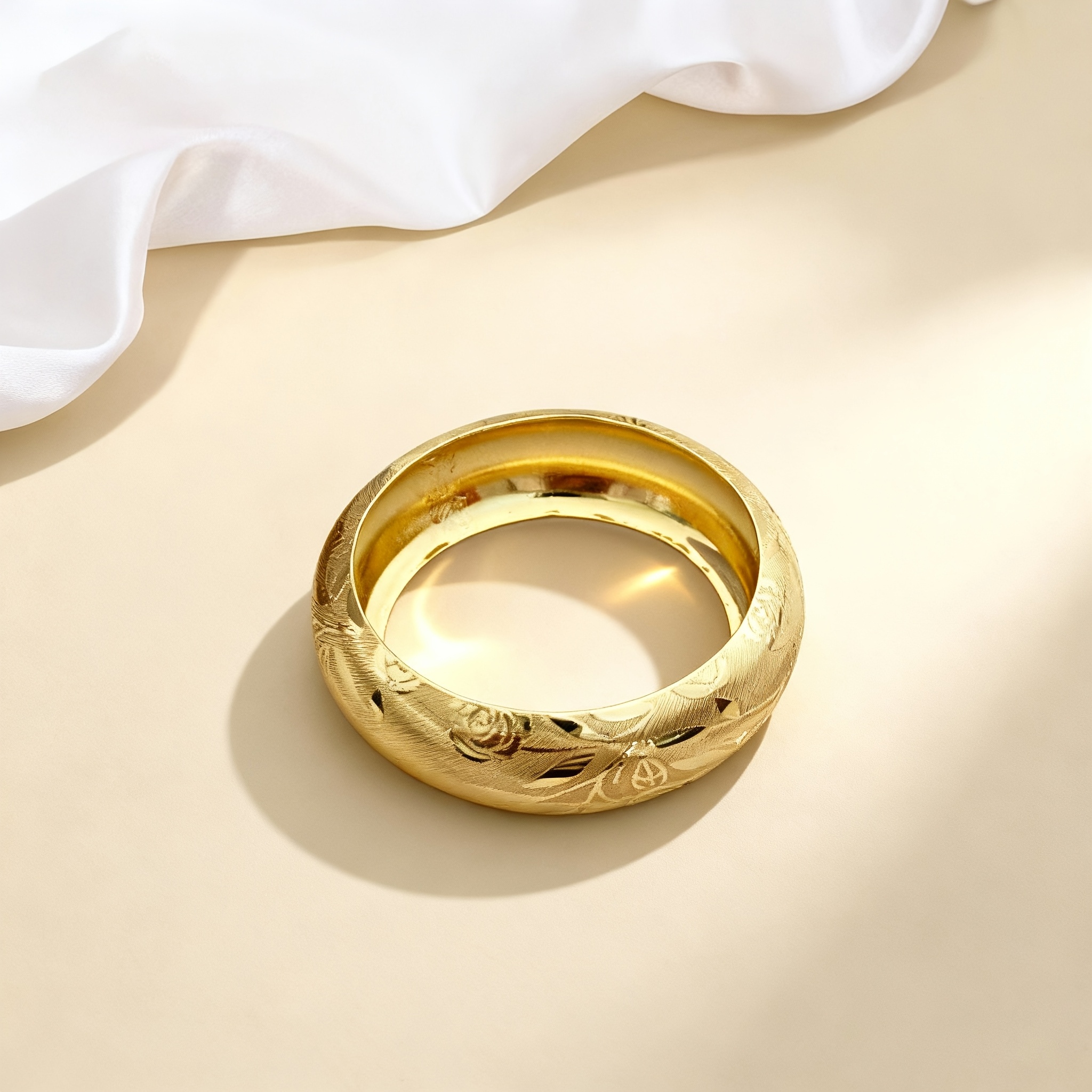 Image of 1pc/new Fashionable Luxurious Rich Floral Plain Wide Band, Ins Women's, Suitable For Women's Parties, Banquets, Daily Commuting, And All-match, Women's Gift