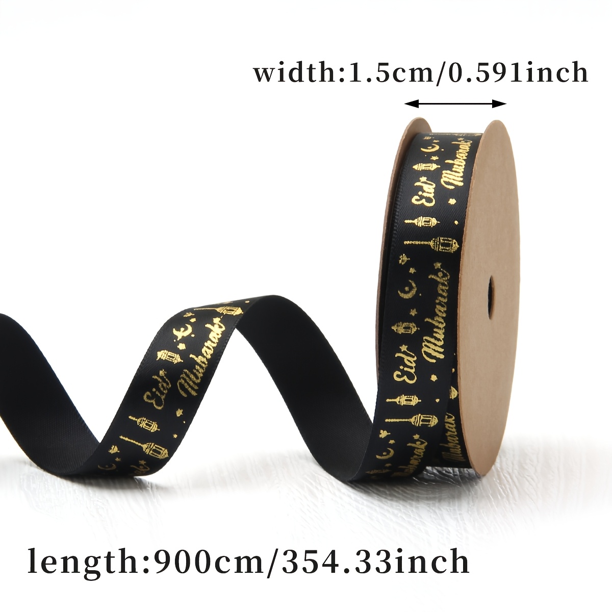 TEMU 1pc Ramadan Ribbon, Ramadan Gift Wrapping Ribbon, Ramadan Home Decoration Ribbon, Ramadan Bow Ribbon