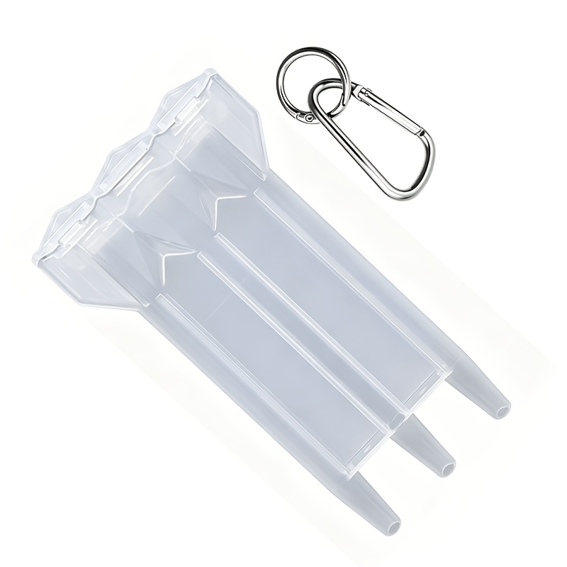TEMU Portable Transparent Dart Case With Keychain, Suitable For Soft And Hard Tips, Dart Case Options, Lightweight Portable Dart Accessory, Ideal For