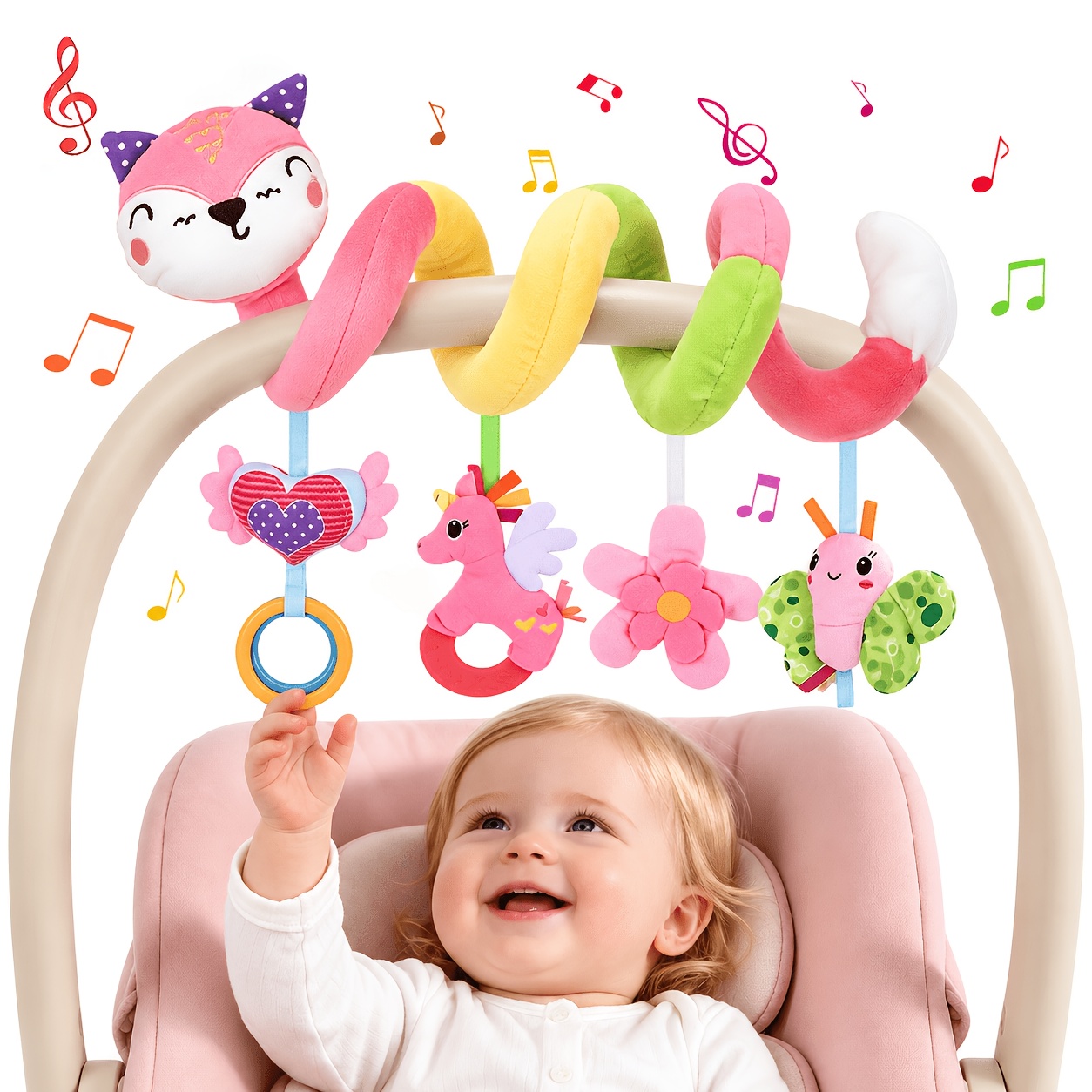 Image of Soft Plush Hanging Toy, Suitable For Cribs, Cars, And Strollers, Cute Animal Bed Canopy Decor - Thanksgiving, Back-to-, Father's Day, Mother's Day, Graduation Season