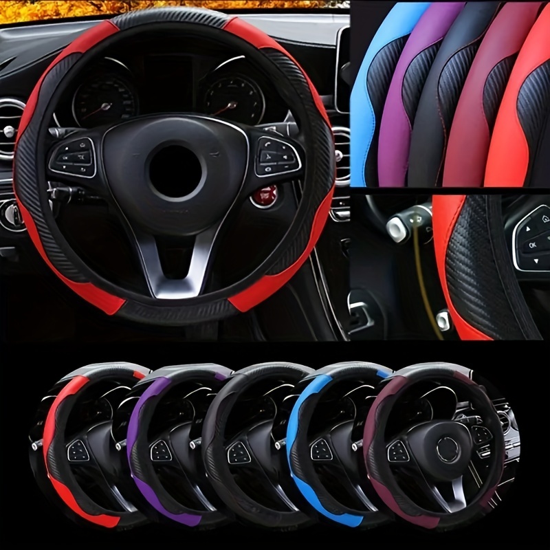 

Upgrade Your Driving Experience With A Non-slip, Thickened, Full Surround Sports Style Car Steering Wheel Cover