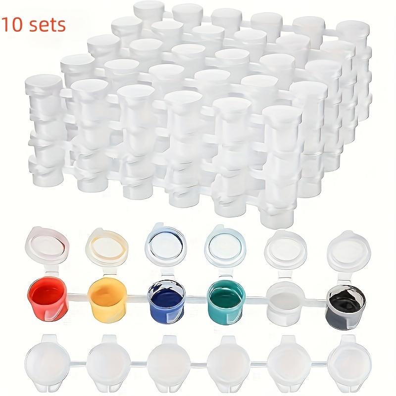 

Acrylic Mini Paint Containers With Lids - 60/120/180 Pieces, 10/ Strips, Classrooms And School Arts