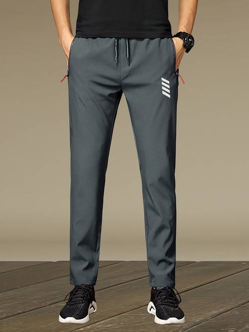 mens casual running pants lightweight quick dry casual multi functional with zipper details fashionable print ideal gift for men regular fit suitable for outdoor activities and casual wear gift option for holidays