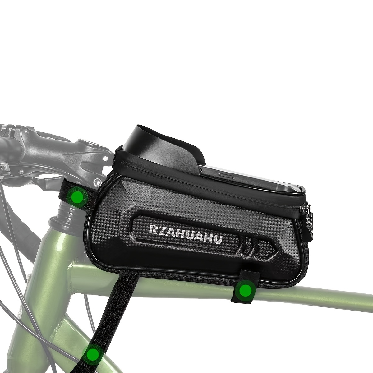 TEMU Sacoche de vélo pour téléphone avec commande tactile en TPU, sacoche de cadre de haute qualité pour tube supérieur de vélo, support de téléphone