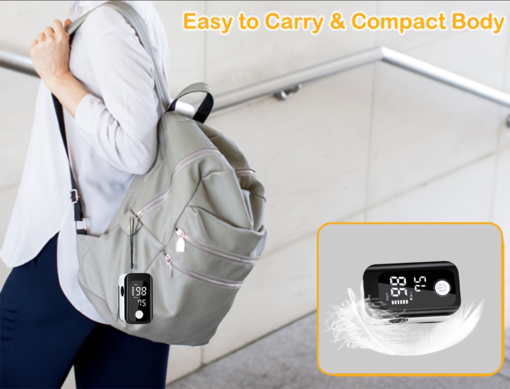 fingertip   oximeter measures blood oxygen levels and   rate with   operation featuring an oled display and low value warning function Product details 2