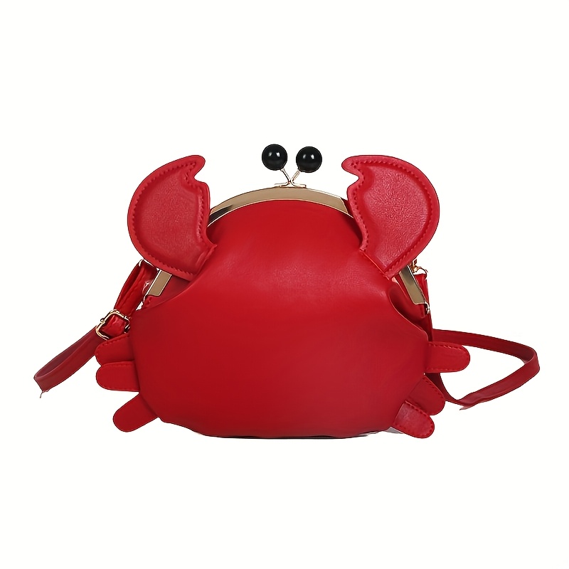 

1pc Sac Bandoulière Rouge pour Femme - Sac à Épaule avec Design de Dessin Ludique, Bandoulière Ajustable & Fermeture à Doré